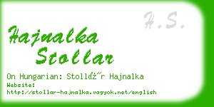 hajnalka stollar business card